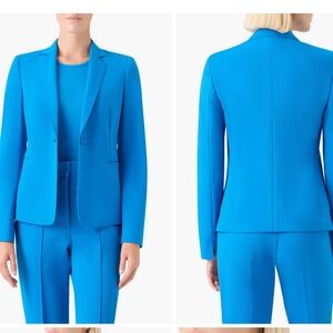 NWT Akris Punto One Button Jersey Blazer S 4 LIGHT BLUE